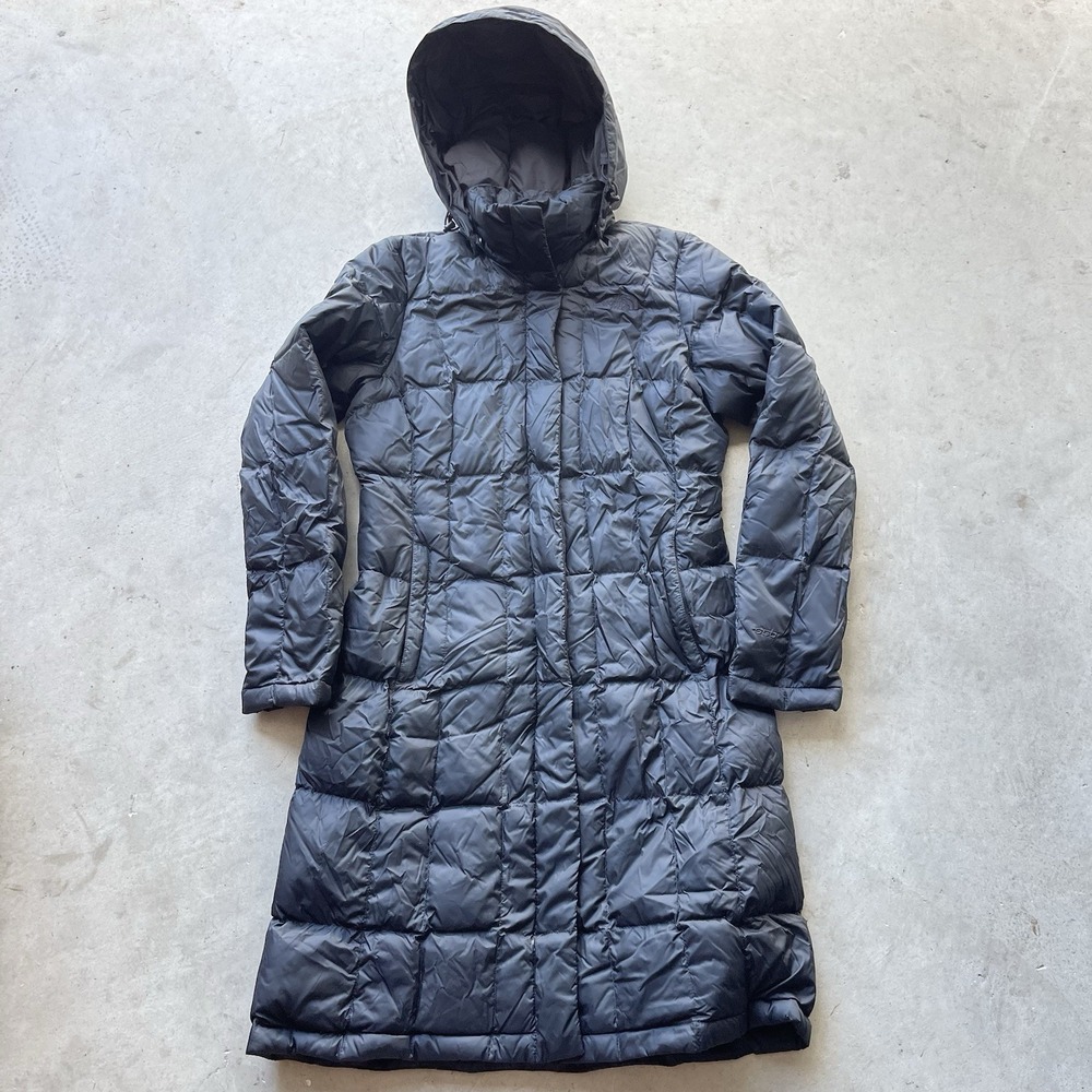 The North Face 550 Parka Womens Small Black Goose Down Hooded Puffer Jacket